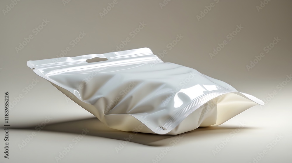 White Stand-Up Pouch Packaging Mockup White Stand-Up Pouch Packaging Mockup