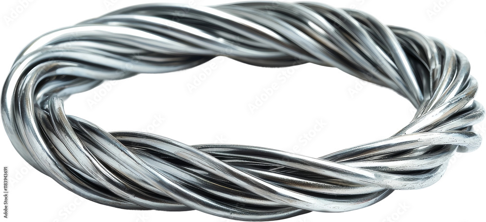 Twisted Metal Wire Loop for Crafts and Projects Isolated on transparent background Twisted Metal Wire Loop for Crafts and Projects Isolated on transparent background