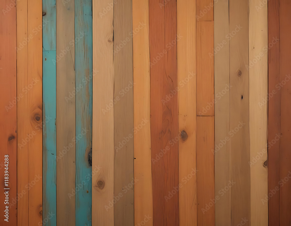 Fototapeta premium A recycled wood panel background with natural grain.