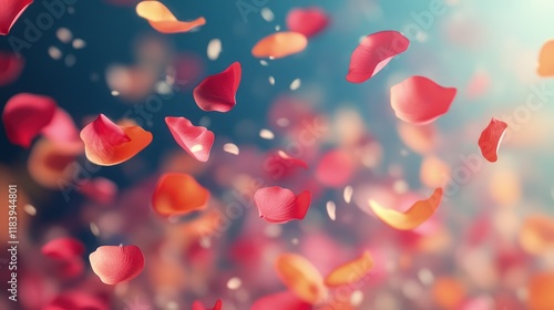 Rich reds, soft pinks, and vibrant yellows dance across the canvas, creating an impression of movement and life.