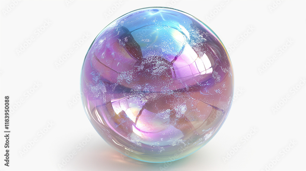 Iridescent bubble, 3d render Iridescent bubble, 3d render