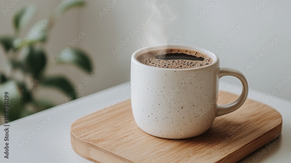 A steaming cup of black coffee rests on a wooden surface, inviting warmth and comfort. The gentle aroma fills the air, creating a peaceful atmosphere perfect for reflection A steaming cup of black coffee rests on a wooden surface, inviting warmth and comfort. The gentle aroma fills the air, creating a peaceful atmosphere perfect for reflection