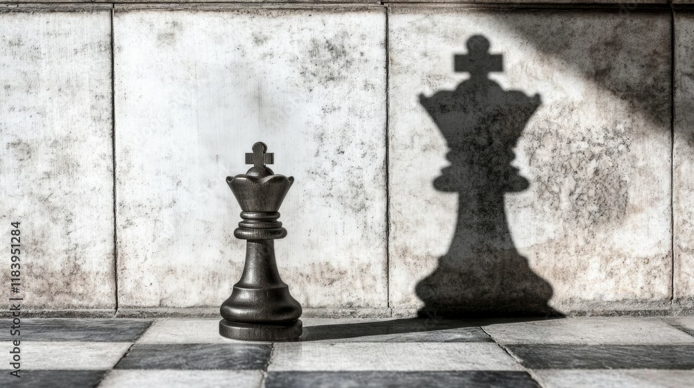 Obraz premium shadow of chess piece