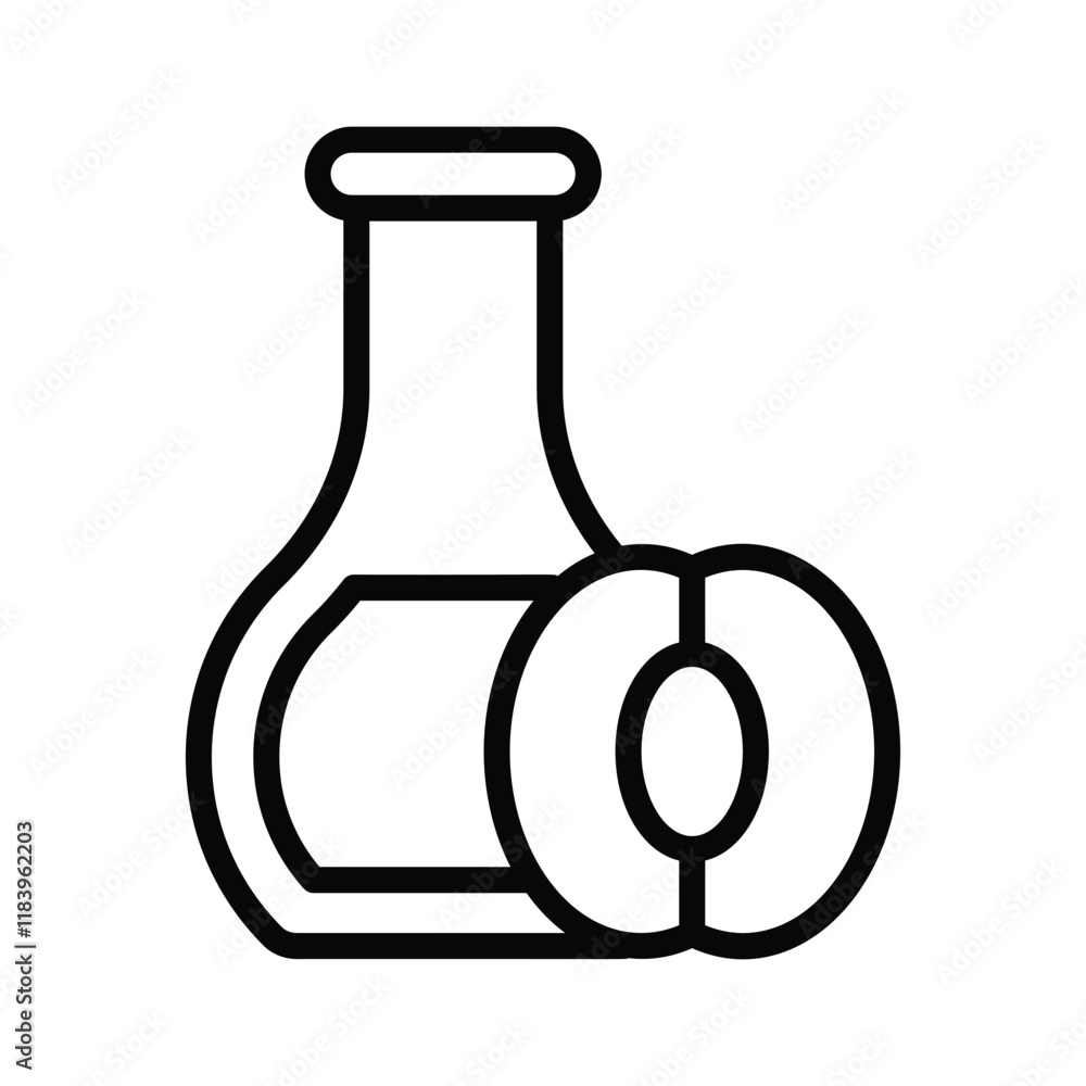 Apricot oil vector design, perfect for aromatherapy and gentle massage Apricot oil vector design, perfect for aromatherapy and gentle massage