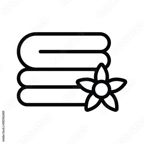 Freshly scented towel for spa and relaxation sessions