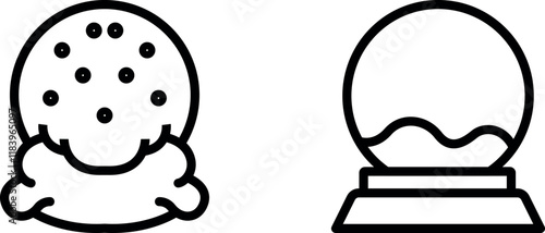 Fun Snowball Vector Icon Set for Winter Play and Holiday Design