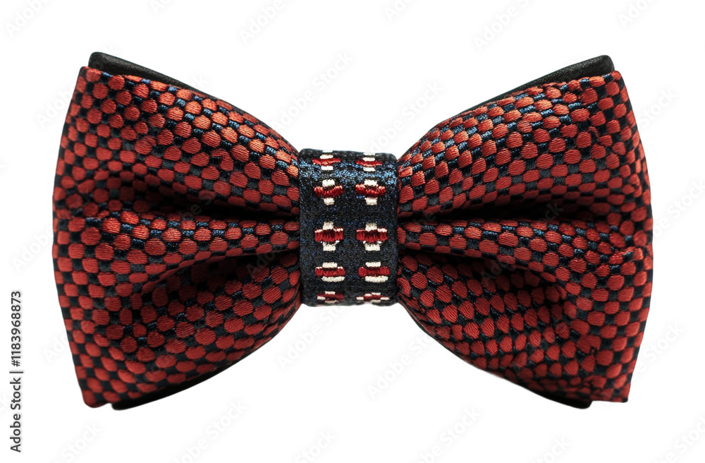 Elegant red bowtie on product studio setting high fidelity visuals isolated on transparent background png Elegant red bowtie on product studio setting high fidelity visuals isolated on transparent background png