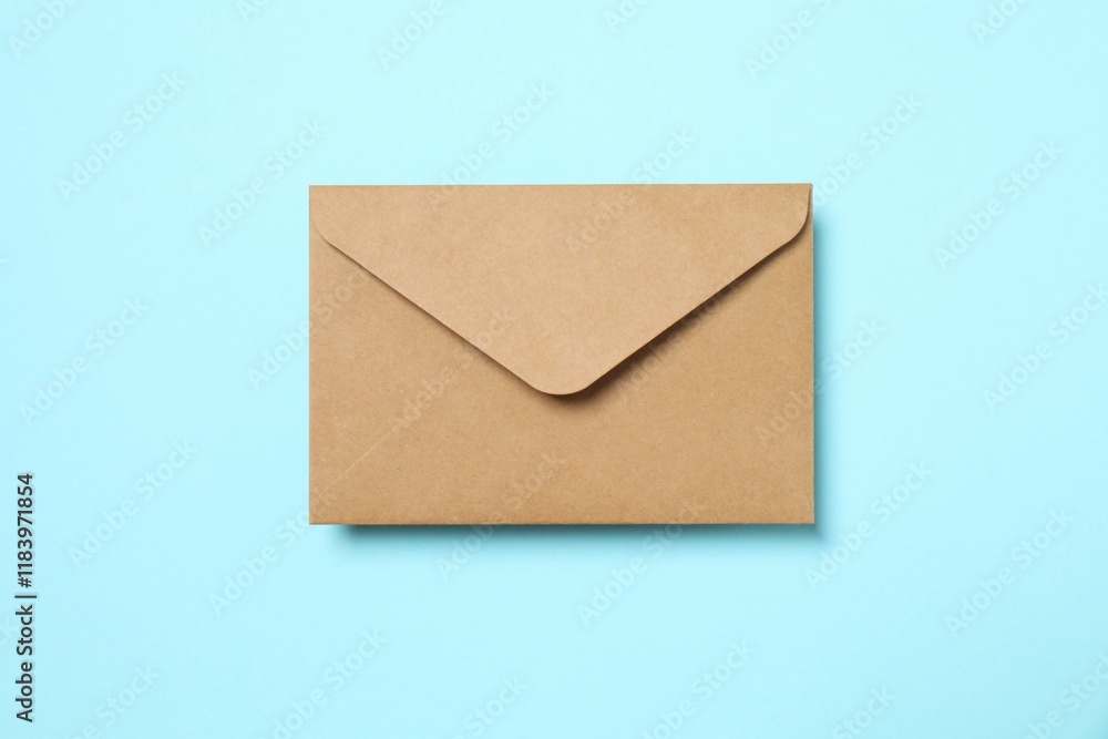 Paper envelope on color background Paper envelope on color background