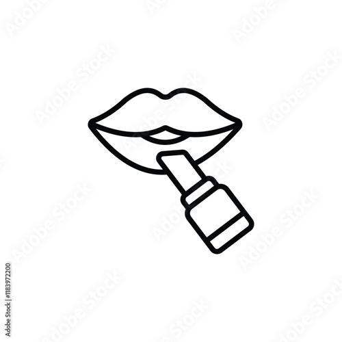 Applying lipstick for a vibrant and stylish appearance