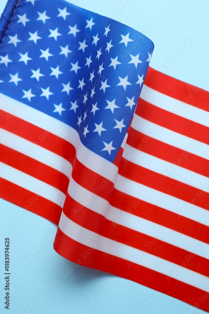 Fototapeta premium Beautifully waving star and striped American flag