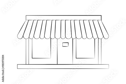 Store line design. Store vector illustration.