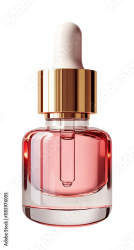 Obraz na płótnie Refreshing facial serum bottle on high fidelity product minimalistic close-up view skincare concept isolated on transparent background png w salonie