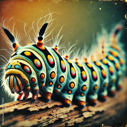 Cross Processed Caterpillar Combining different film layers for photo