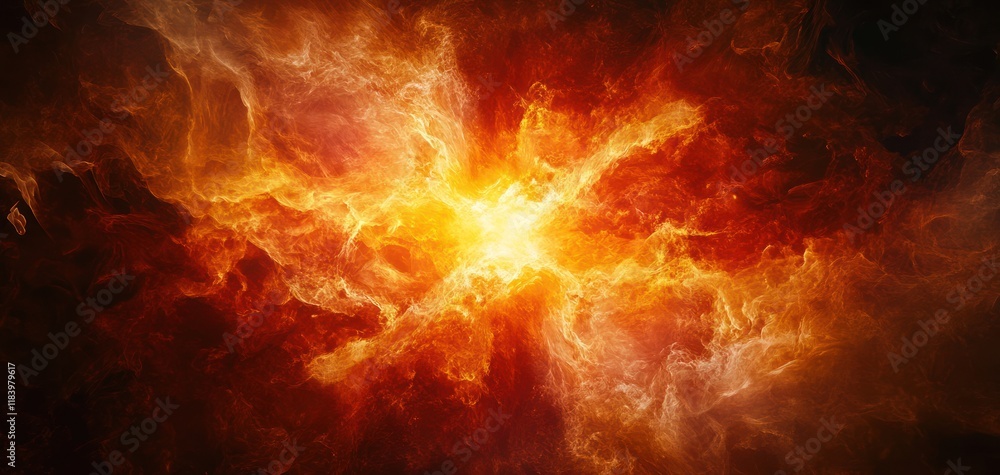 Fiery Cosmic Explosion: A Celestial Inferno Fiery Cosmic Explosion: A Celestial Inferno