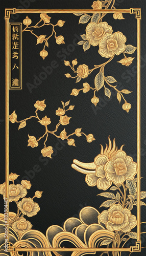 Oriental pattern. Oil painting. Pattern for printing on wall decorations, covers, leaflets, business cards