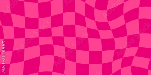 Abstract pink checkered background. Design for banner, greeting card, poster, cover, web, social media.