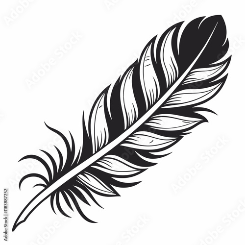 World poetry day quill pen feather
