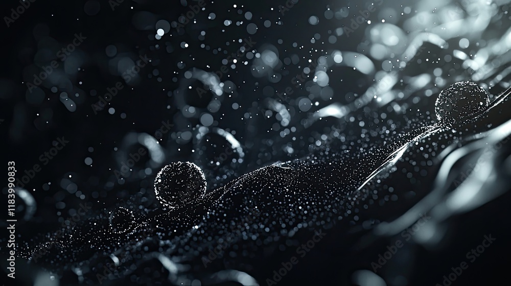 A dynamic visualization of molecular chains in a glowing golden and teal color scheme. Abstract representation of scientific innovation and biotechnology. Generative by AI. A dynamic visualization of molecular chains in a glowing golden and teal color scheme. Abstract representation of scientific innovation and biotechnology. Generative by AI.