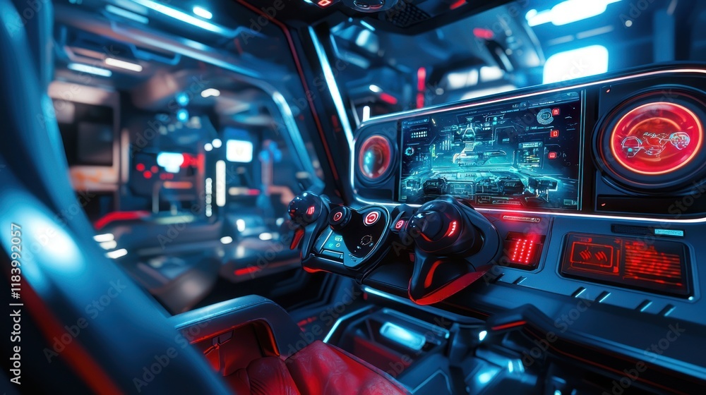 Futuristic Spaceship Cockpit: Advanced Technology and Design Futuristic Spaceship Cockpit: Advanced Technology and Design