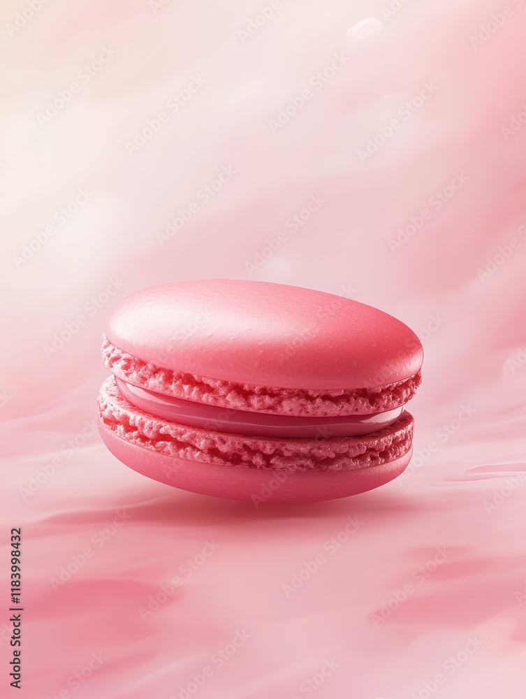 Two elegant pink macarons are showcased against a dreamy pink background. Their smooth surface and delicate details invite indulgence and creativity. Perfect for desserts Two elegant pink macarons are showcased against a dreamy pink background. Their smooth surface and delicate details invite indulgence and creativity. Perfect for desserts