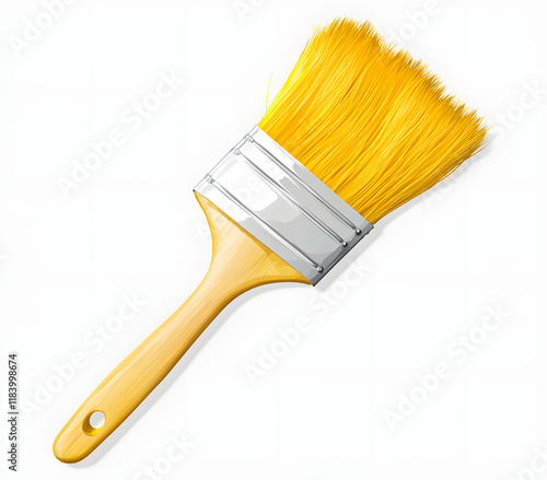 Wallpaper Mural Yellow paint brush isolated on transparent background Torontodigital.ca