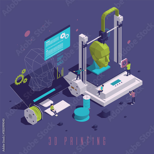 3D Printing Technology Illustration