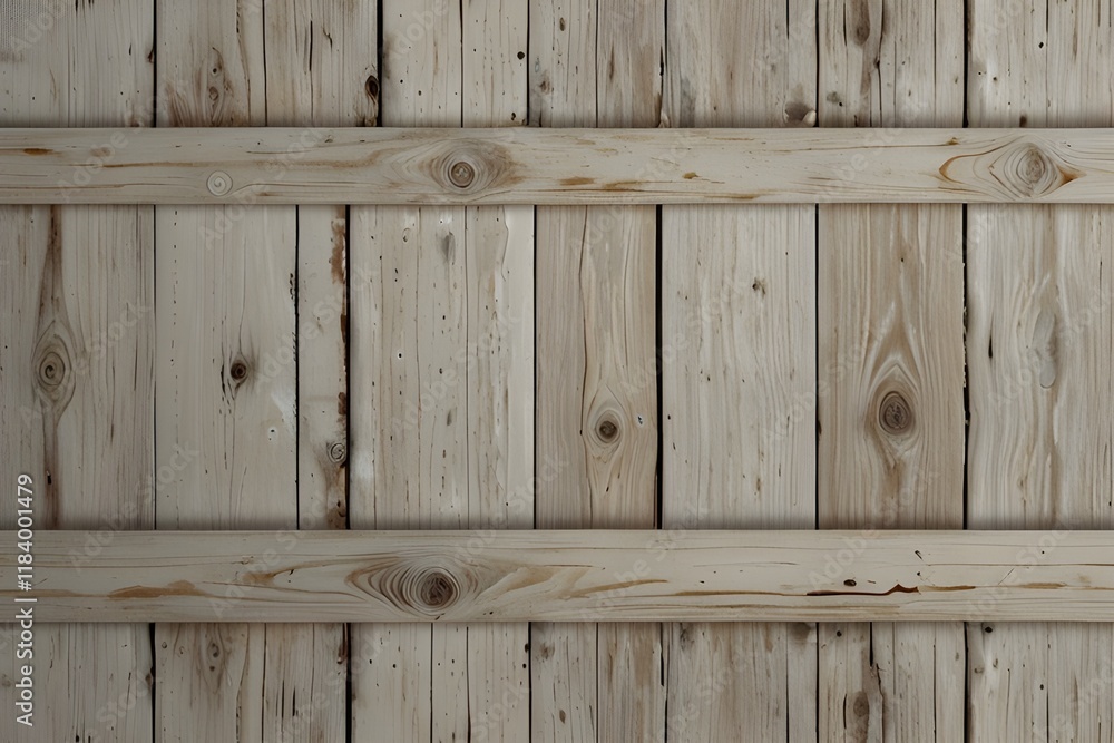 White washed old wood background, wooden abstract texture. Generative AI