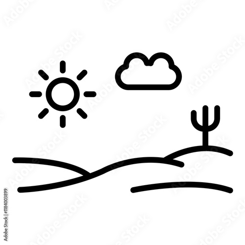 Desert Landscape Icon