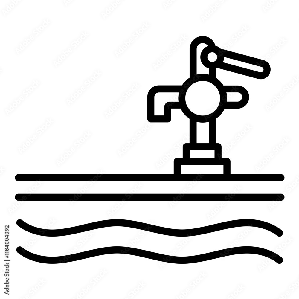 Fototapeta premium Groundwater Depletion Icon