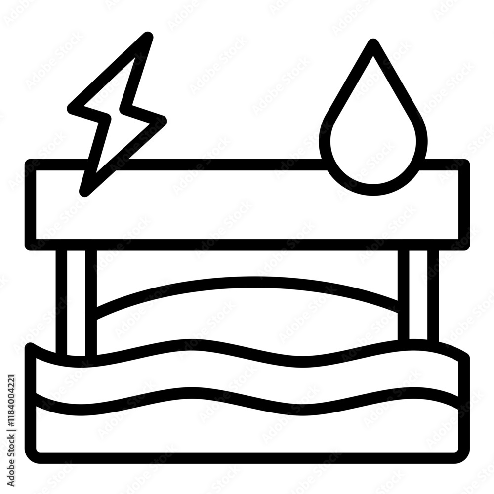 Water Infrastructure Icon Water Infrastructure Icon