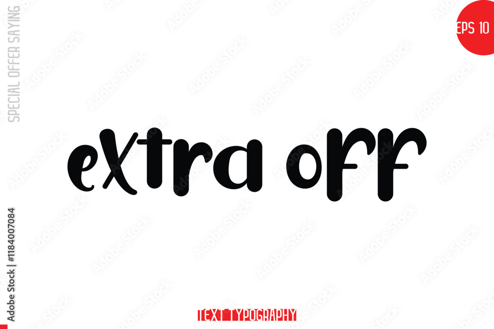 Extra Off Special Offer Text Banner Design Typography Template Extra Off Special Offer Text Banner Design Typography Template