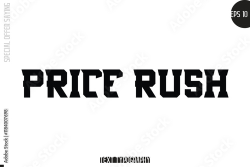 Price Rush Special Offer Template Design Banner Typography Text
