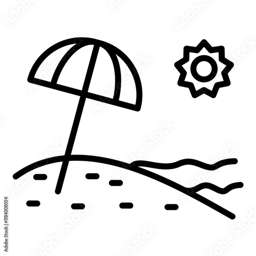 Beach Umbrella Icon