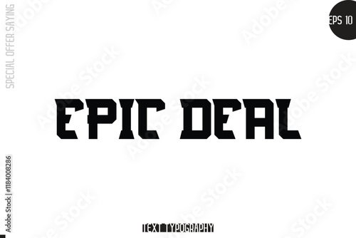 Special Offer Template Design Banner Typography Text Epic Deal