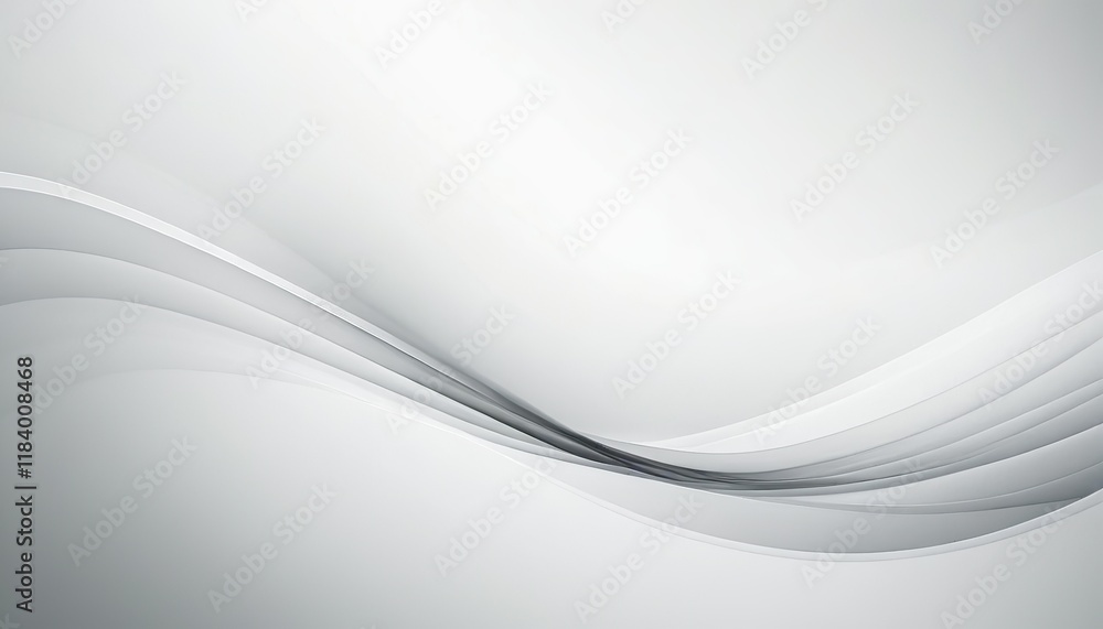 Obraz premium A smooth abstract background featuring soft curves and lines in a minimalist white design 10