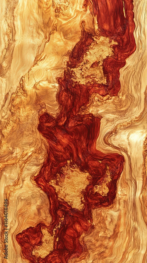 Naklejka premium Stunning Wood Grain Abstract Art with Gold Accents