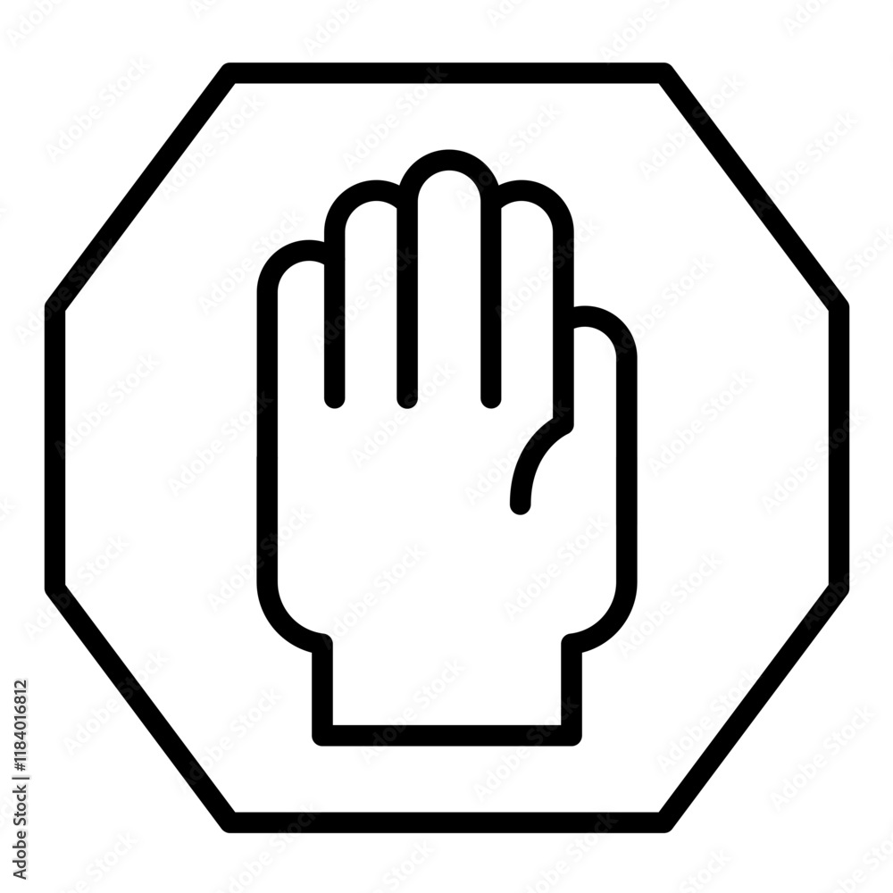 Obraz premium Halt Icon