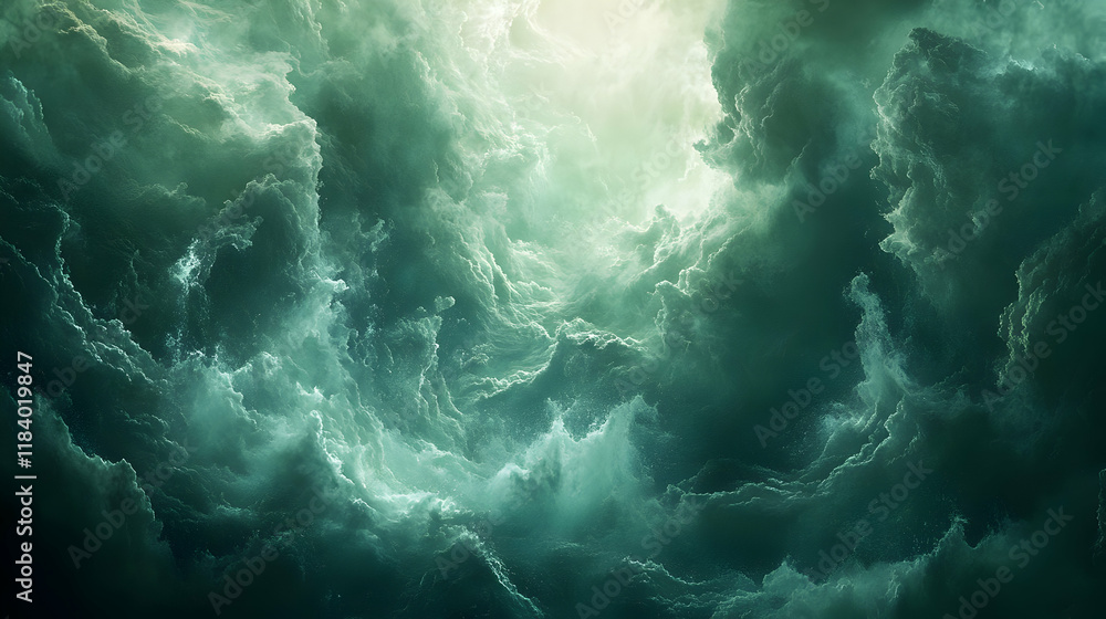 Dark storm clouds overhead, apocalyptic sky, digital art, background Dark storm clouds overhead, apocalyptic sky, digital art, background