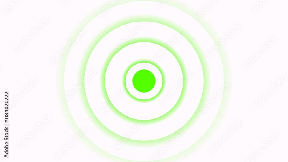 Radio Waves in Circle Form. Radio waves signal animation. Radio Waves in Circle Form. Radio waves signal animation.