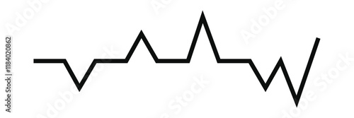 Heartbeat icon collection. Set of black cardiology pulse icons. Heartbeat icons in black. Medical heartbeat symbol collection