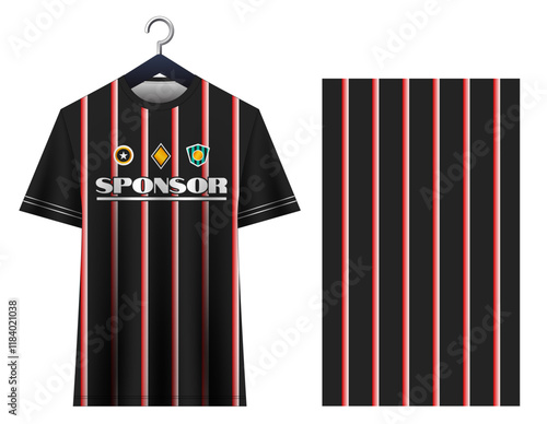 Soccer jersey template sport t-shirt design.  Uniform front view templates football jersey.