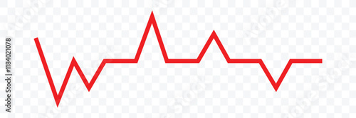 Life line icon vector. Heartbeat line icon. Medetsina sign. Cardiogram line icon, sign. Heart pulse silhouette, icon, symbol.