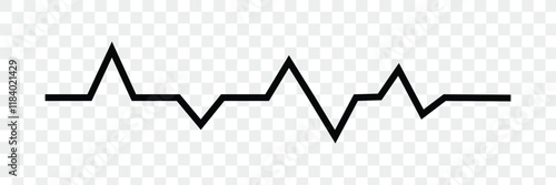 Heart beat icon set. Heart shape with pulse line.