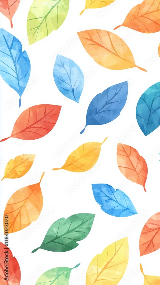 Obraz premium Floating Petals on Breeze: Summer Wind Illustration