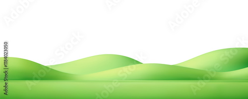 Wallpaper Mural 3d hill grass background. Green cartoon park, field, land, meadow, mountain. Spring and summer vector element for kid scene, illustration, banner. Childish minimal landscape Torontodigital.ca