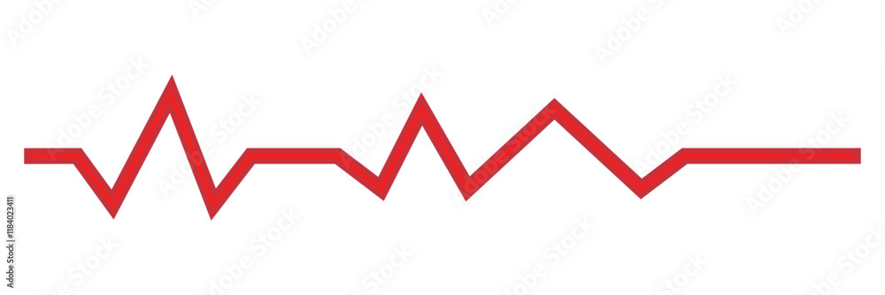 Heart rate monitor line vector isolated on white background. Heart rate pulse rhythm line. Eps 10.