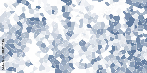 Abstract Mosaic Pattern with Cool Blue Tones. Geometric Background for Modern Design and Creative Visuals. Light blue ash Broken quartz stained Glass Background with White lines