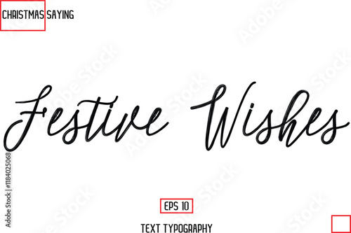 Christmas Holidays Text Saying Typography Festive Wishes