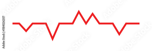 Heart beat line icon. EKG heart beat line, Cardiogram line icon, sign. Heart pulse silhouette. Life line icon.