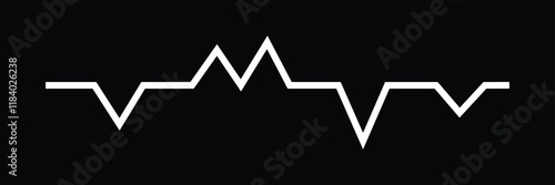 Heart beat icon set. Life line icon.